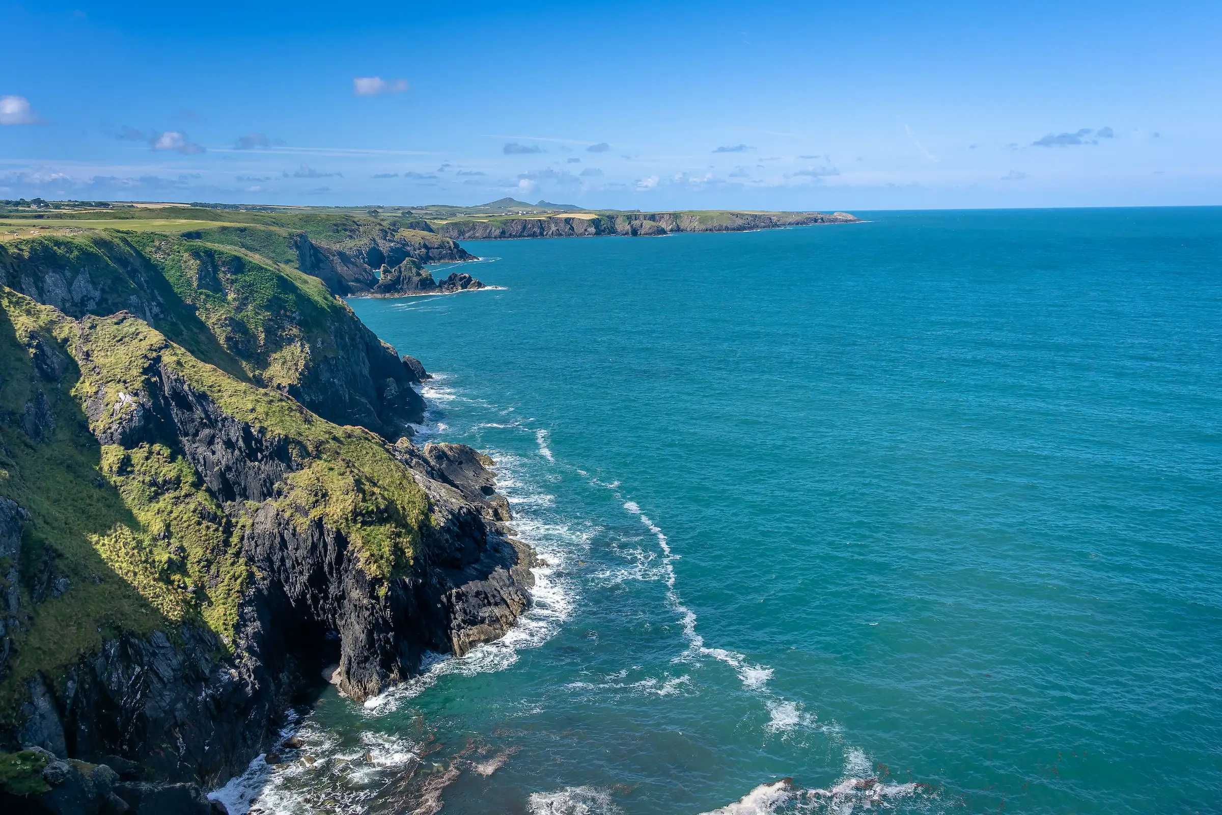 Amazing cliffs along the Pembrokeshire coastline in Wales