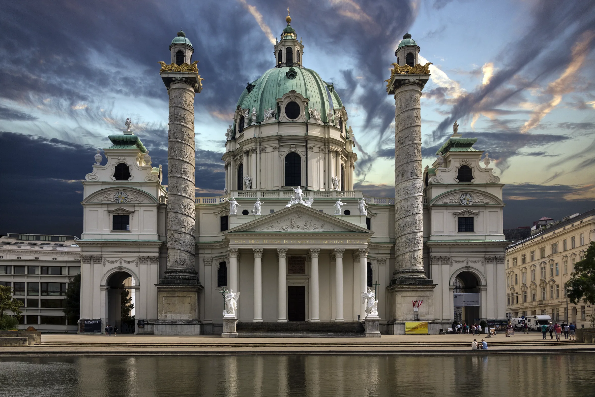 Amazing building Karlskirche in Vienna Austria