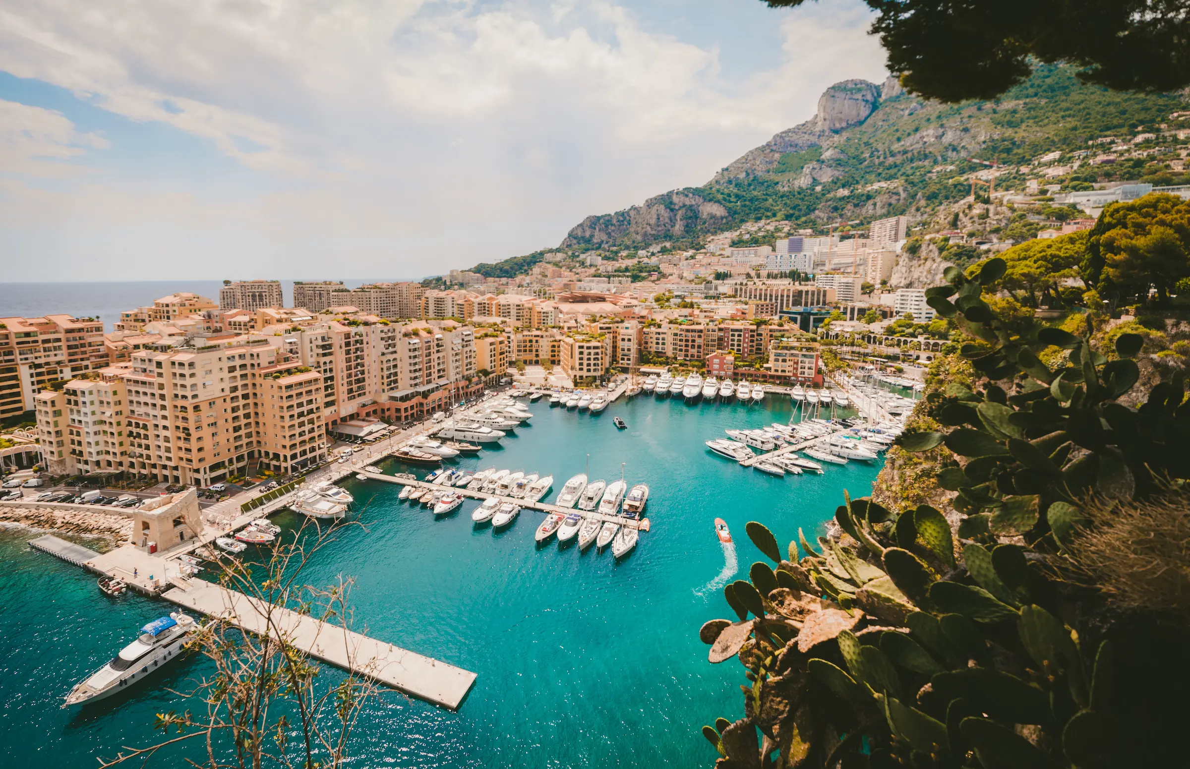 Aerial view of the Port de Fontvielle in Monaco — Formula 1 Monaco Grand Prix hospitality with Eventra